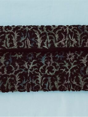 Vintage Bags by Josef Hand Beaded Floral Clutch Evening Bag Unique Multicolor